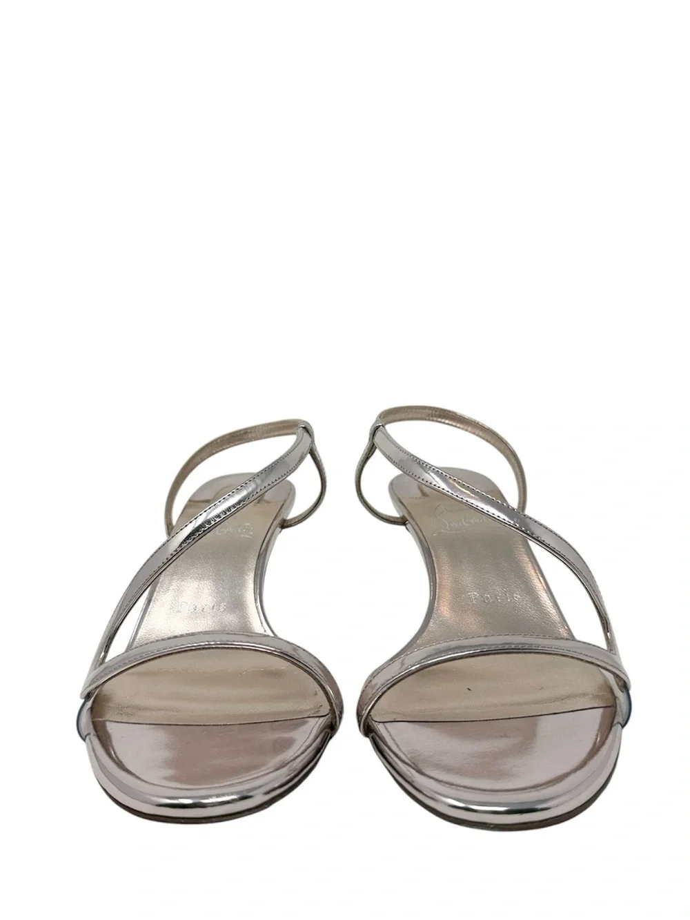 Christian Louboutin Rosalie 55MM Vintage Rose Metallic Sandals Size 38